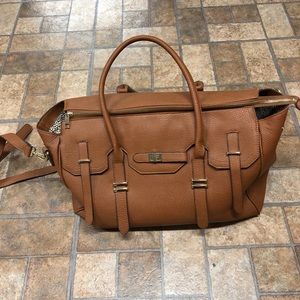 Sole society big brown weekender tote